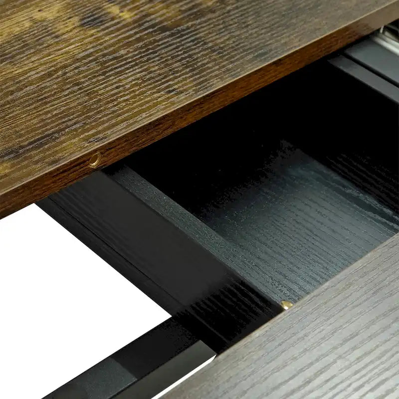 Table de salle à manger rectangulaire rétro extensible avec piètement en croix en fer