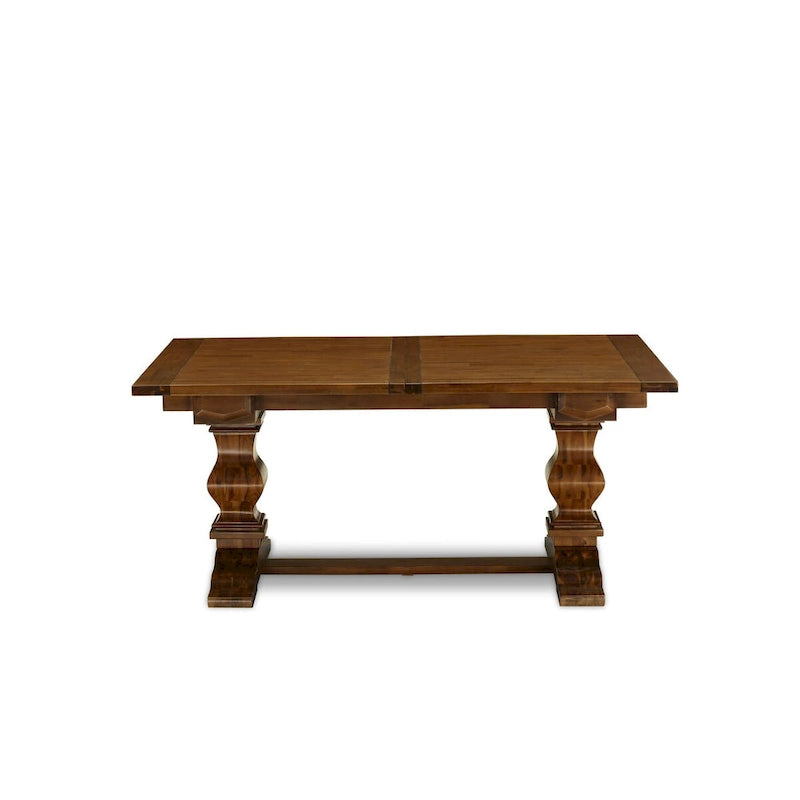 Ensemble de salle à manger 11 pièces East West Furniture : une table et 10 chaises en lin sable clair (options de finition)