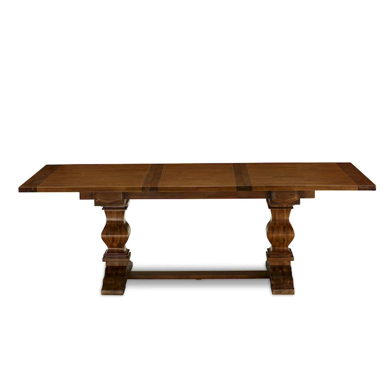 Ensemble de salle à manger 11 pièces East West Furniture : une table et 10 chaises en lin sable clair (options de finition)