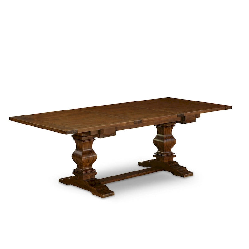 Ensemble de salle à manger 11 pièces East West Furniture : une table et 10 chaises en lin sable clair (options de finition)