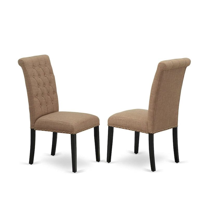 Ensemble de salle à manger 11 pièces East West Furniture : une table et 10 chaises en lin sable clair (options de finition)