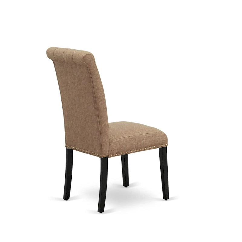 Ensemble de salle à manger 11 pièces East West Furniture : une table et 10 chaises en lin sable clair (options de finition)