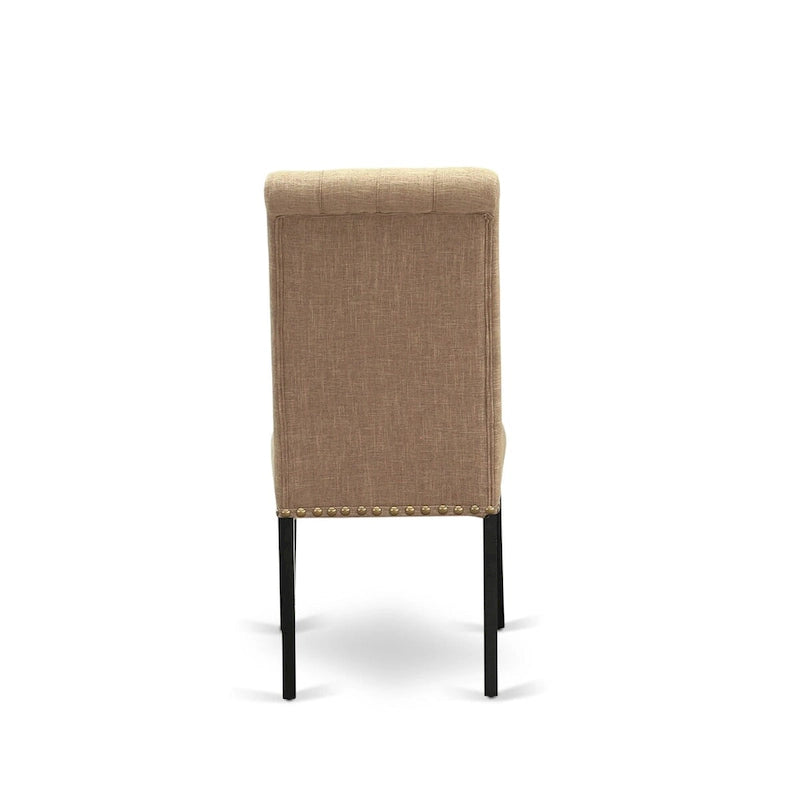 Ensemble de salle à manger 11 pièces East West Furniture : une table et 10 chaises en lin sable clair (options de finition)