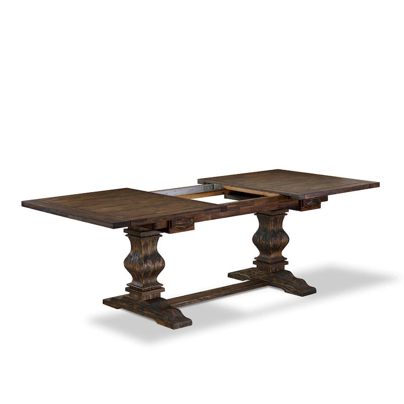 Ensemble de salle à manger 11 pièces East West Furniture : une table et 10 chaises en lin sable clair (options de finition)