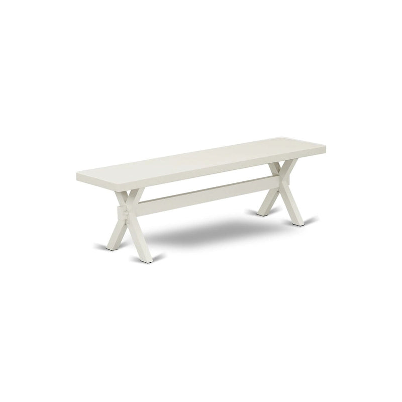 Ensemble de salle à manger East West Furniture : table rectangulaire et chaises Parson en lin crème, coloris blanc lin (composition au choix).