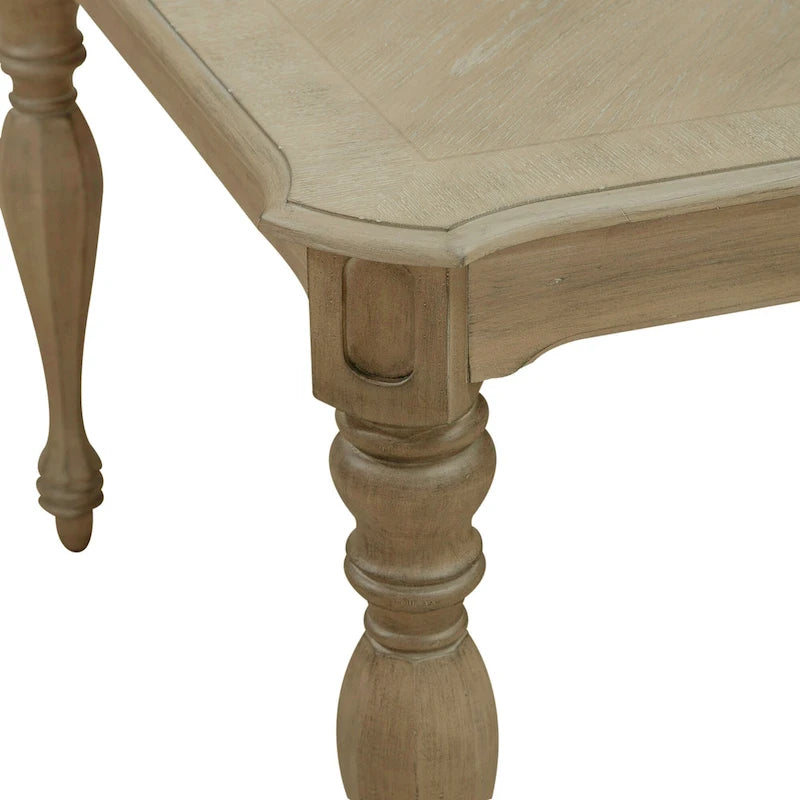 Ensemble de table rectangulaire 7 pièces Magnolia Manor couleur biscuit vieilli