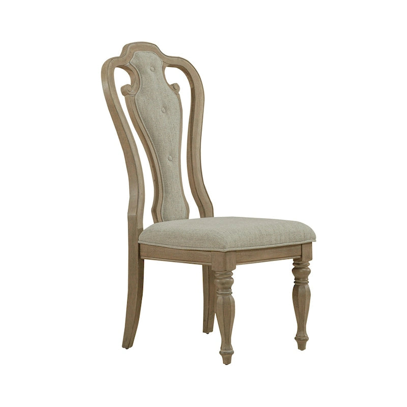 Ensemble de table rectangulaire 7 pièces Magnolia Manor couleur biscuit vieilli