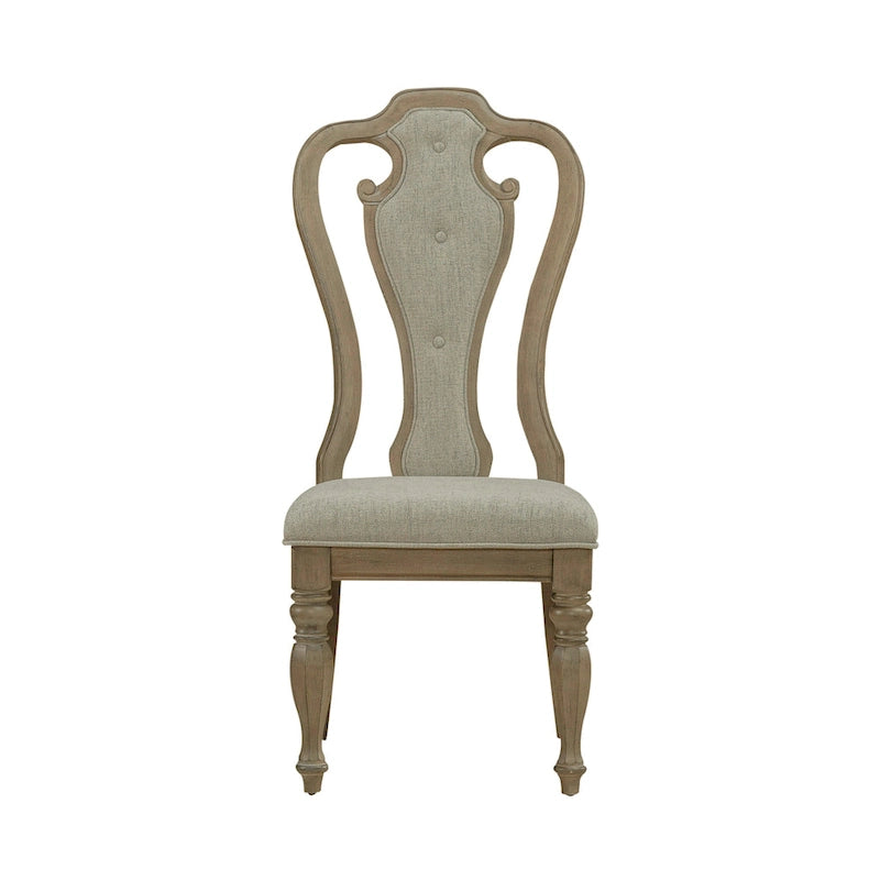 Ensemble de table rectangulaire 7 pièces Magnolia Manor couleur biscuit vieilli