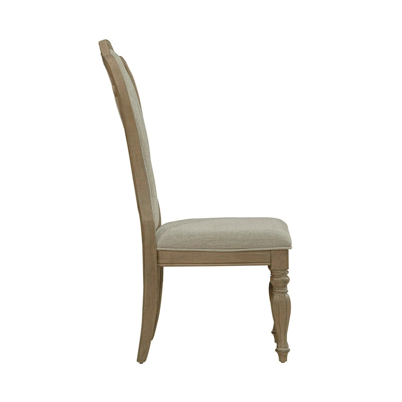 Ensemble de table rectangulaire 7 pièces Magnolia Manor couleur biscuit vieilli