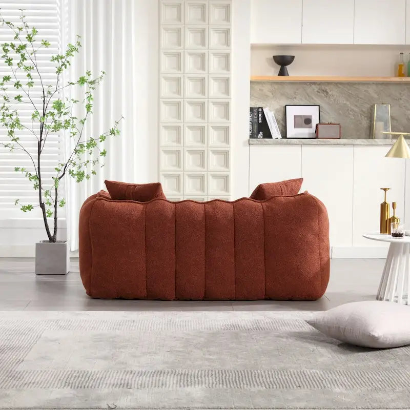 Pouf deux places avec âme en mousse haute résilience. Ce canapé inclinable carré et confortable est idéal pour toute la famille.
