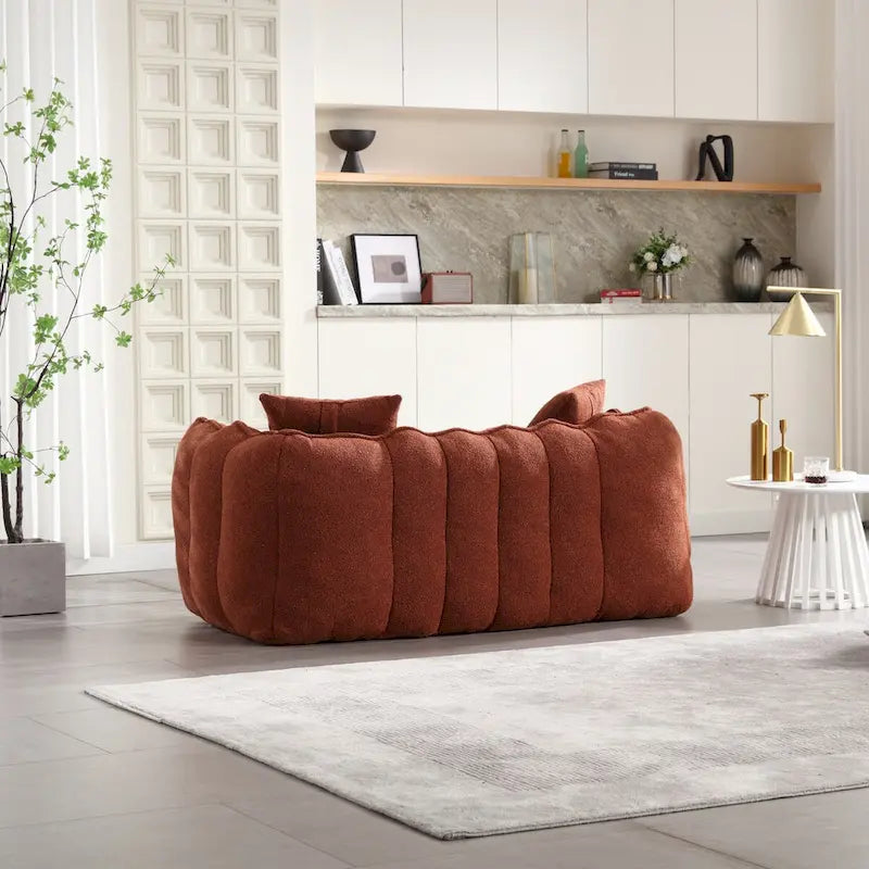 Pouf deux places avec âme en mousse haute résilience. Ce canapé inclinable carré et confortable est idéal pour toute la famille.