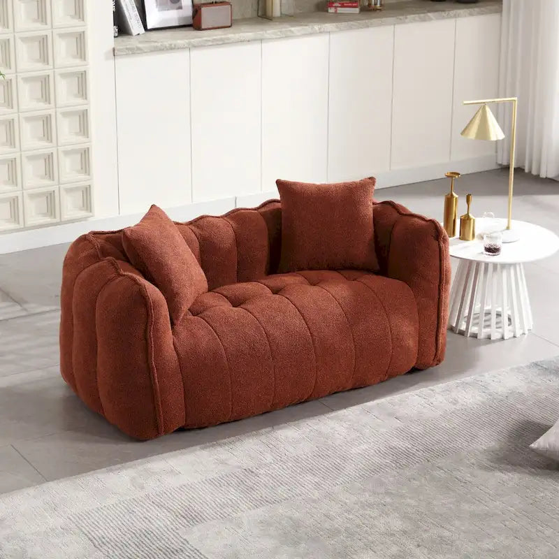 Pouf deux places avec âme en mousse haute résilience. Ce canapé inclinable carré et confortable est idéal pour toute la famille.