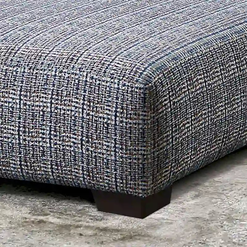 Pouf Frias contemporain en tissu tissé multicolore à motif, par Furniture of America