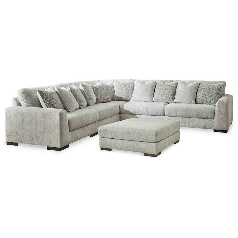 Ensemble de 6 pièces de revêtement Signature Design by Ashley Regent Park Pewter - 132 cm L x 132 cm P x 39 cm H