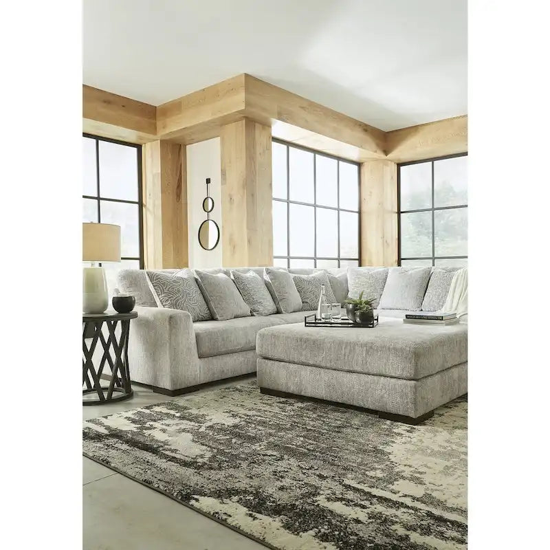 Ensemble de 6 pièces de revêtement Signature Design by Ashley Regent Park Pewter - 132 cm L x 132 cm P x 39 cm H