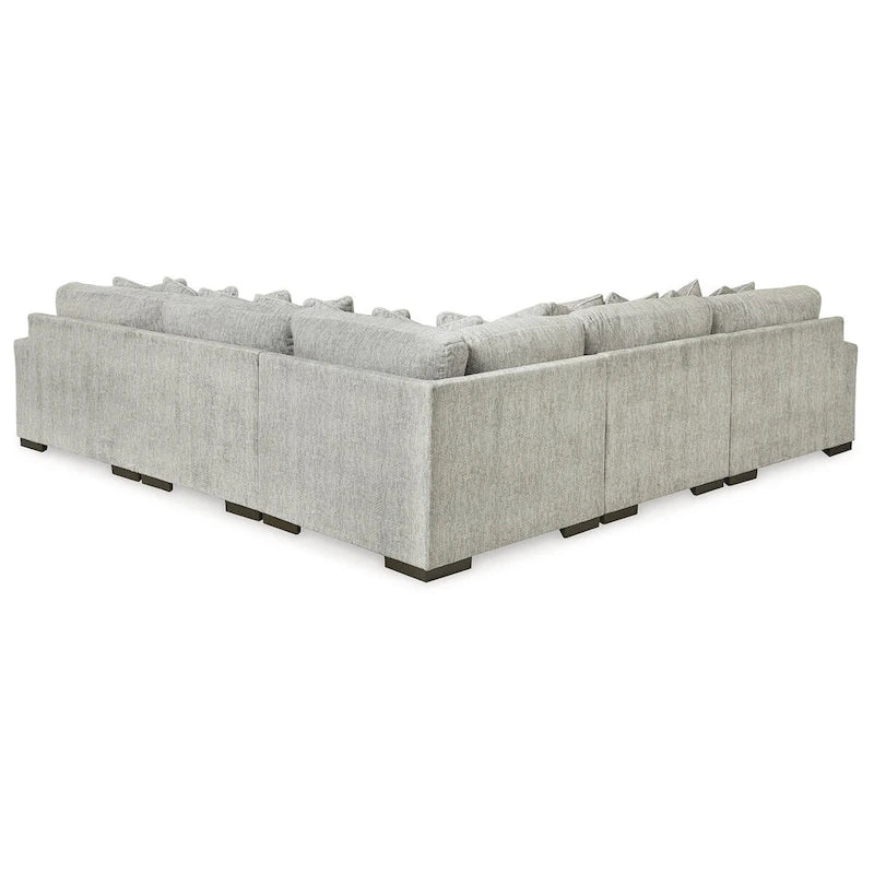 Ensemble de 6 pièces de revêtement Signature Design by Ashley Regent Park Pewter - 132 cm L x 132 cm P x 39 cm H
