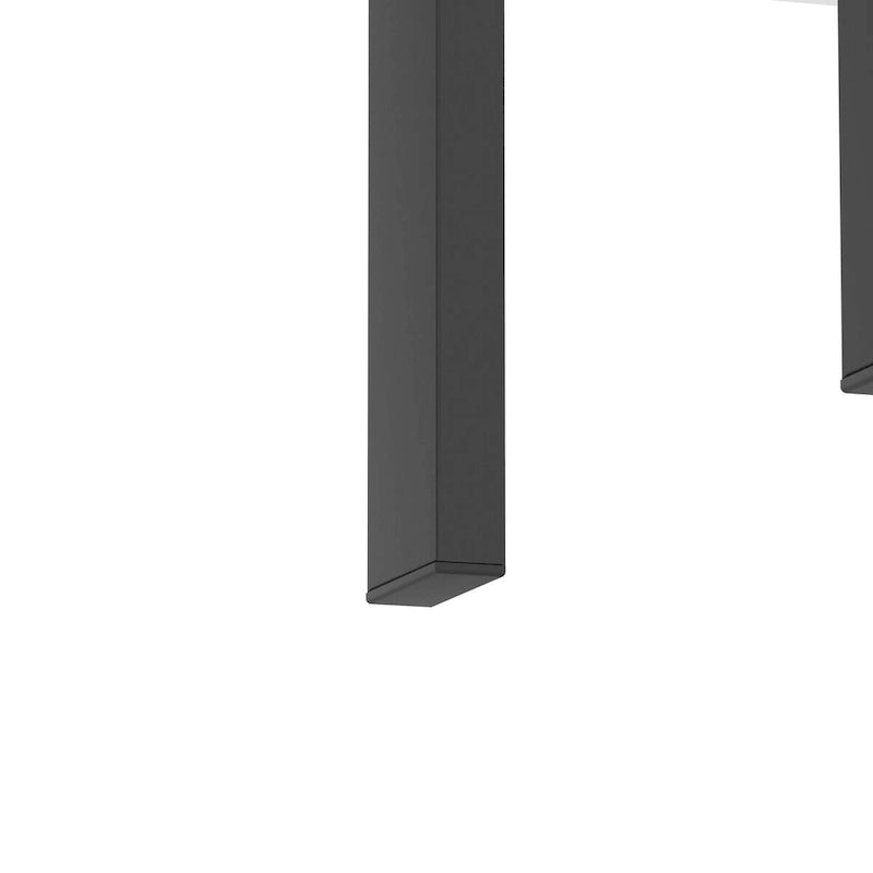 Ensemble de 2 tables basses/tables d'appoint carrées modernes en verre trempé noir, idéales pour le salon.