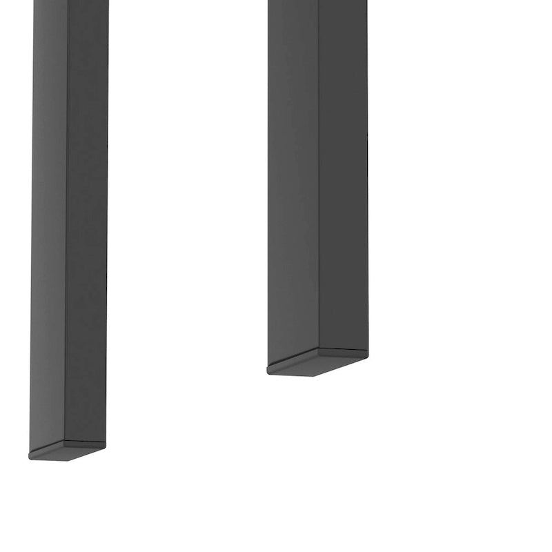Ensemble de 2 tables basses/tables d'appoint carrées modernes en verre trempé noir, idéales pour le salon.