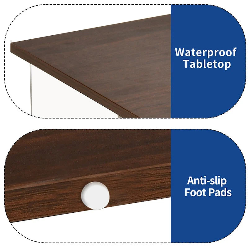 Table basse carrée moderne Moasis avec tiroirs et éclairage LED, table basse en acrylique et bois