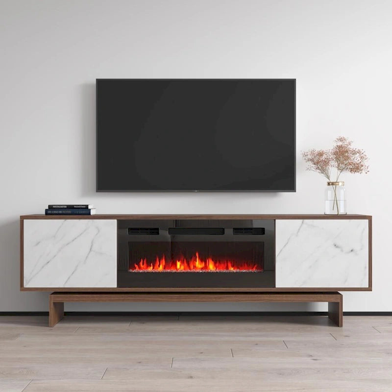 Meuble TV avec cheminée Gram BL-EF