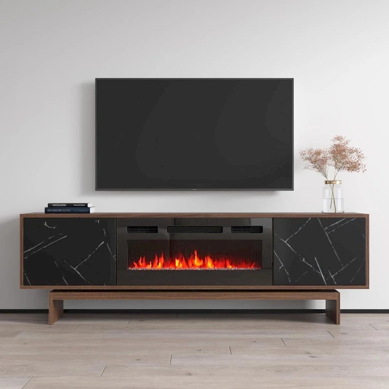Meuble TV avec cheminée Gram BL-EF