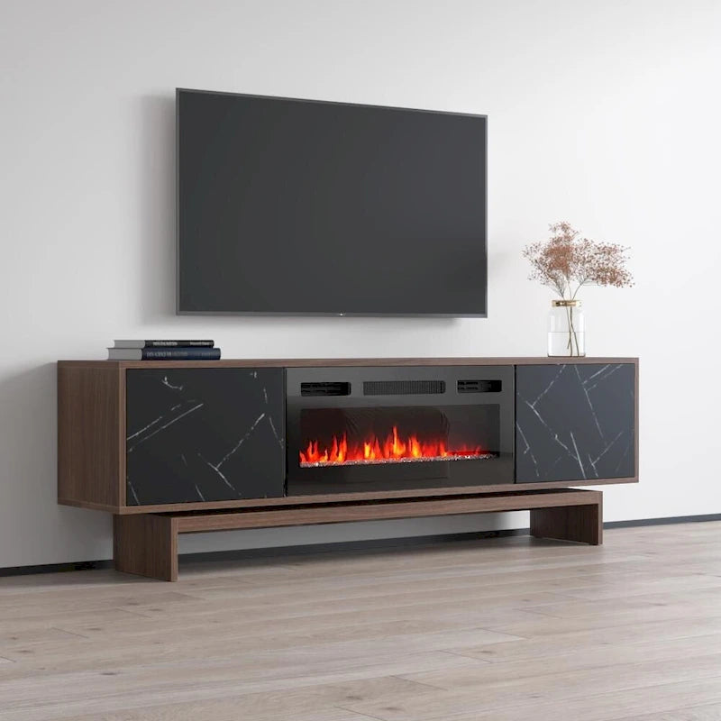 Meuble TV avec cheminée Gram BL-EF