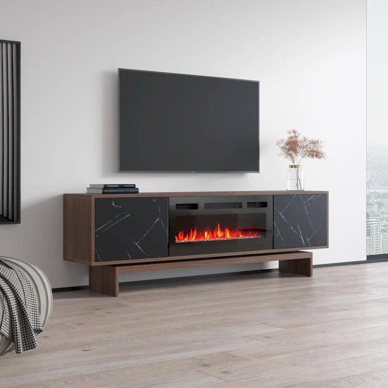Meuble TV avec cheminée Gram BL-EF