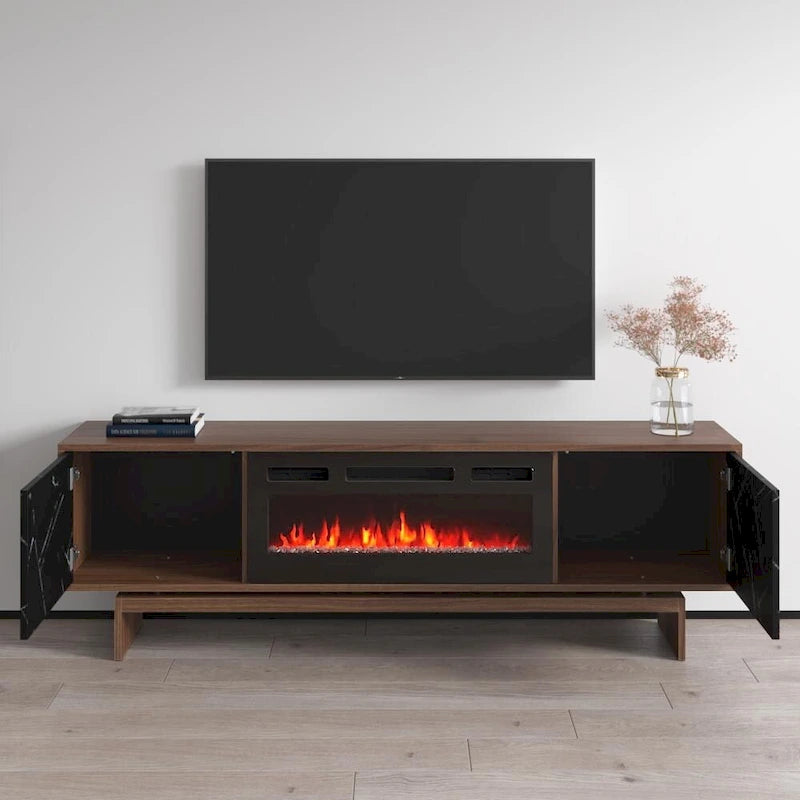 Meuble TV avec cheminée Gram BL-EF