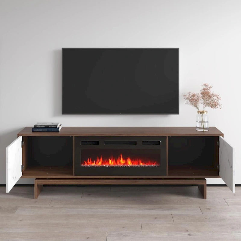 Meuble TV avec cheminée Gram BL-EF