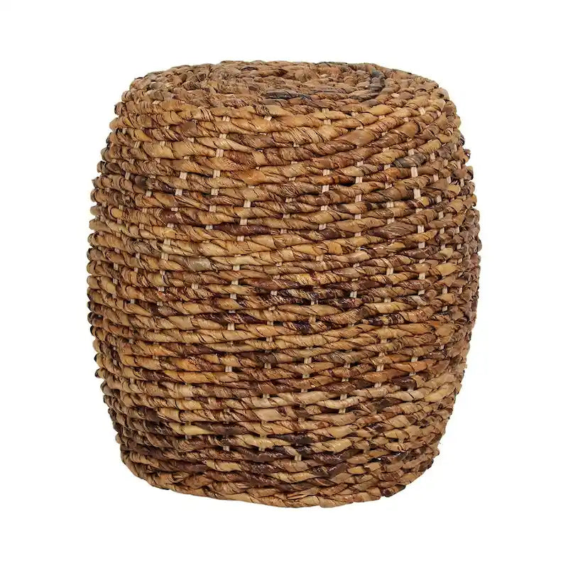 Table d'appoint Naomi en abaca tressé par East at Main - 19 x 19 x 19