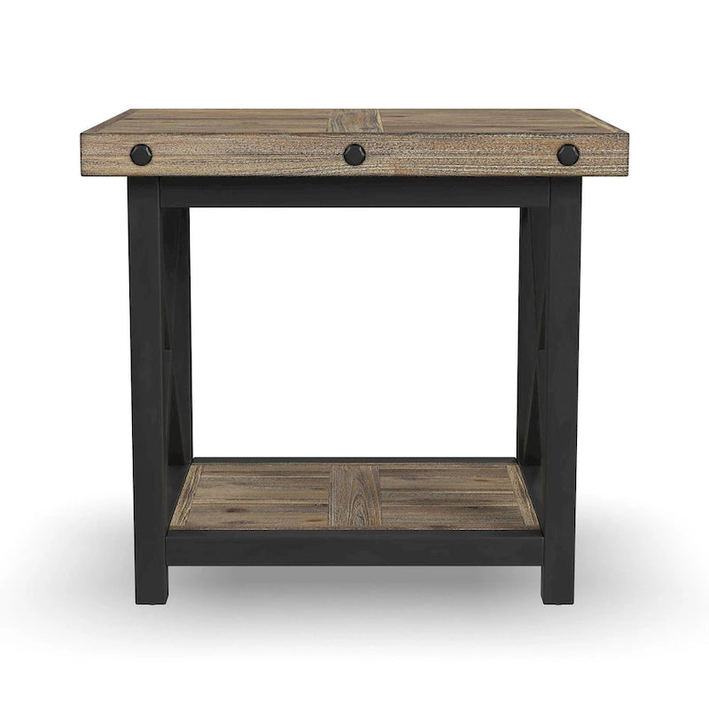Table d'appoint Homestyles Carpenter en bois brun - 21 x 23 x 25