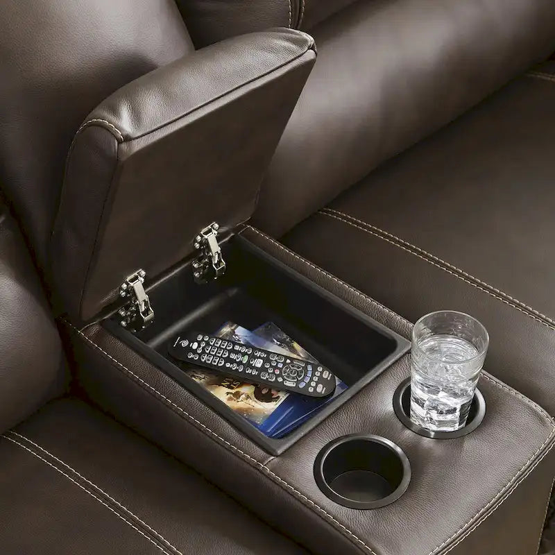 Canapé d'angle inclinable électrique 3 pièces Signature Design by Ashley Dunleith avec console