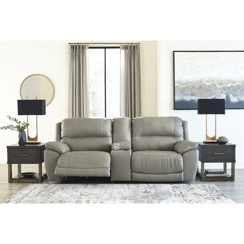 Canapé d'angle inclinable électrique 3 pièces Signature Design by Ashley Dunleith avec console
