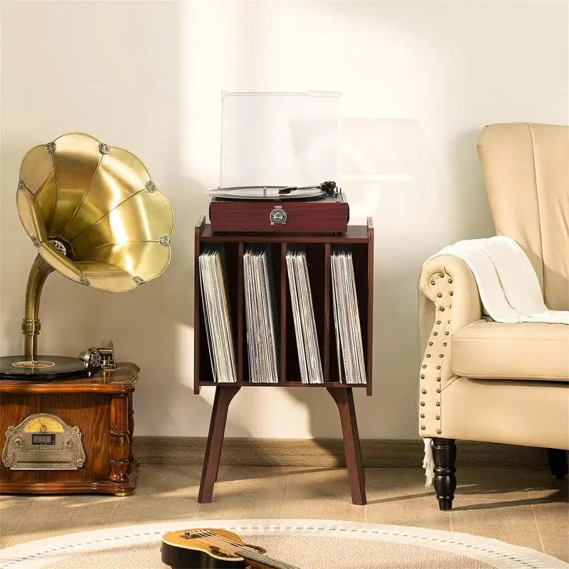 Support pour petite platine vinyle, largeur 11,7 pouces - 16,5 x 11,7 x 26,1