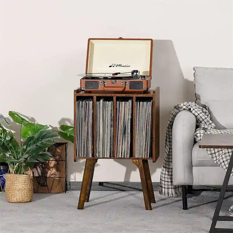 Support pour petite platine vinyle, largeur 11,7 pouces - 16,5 x 11,7 x 26,1
