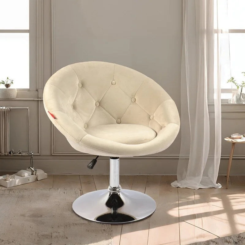 Fauteuil pivotant VANITII, chaise de coiffeuse, chaise de bureau moderne, hauteur réglable, rose/gris/blanc