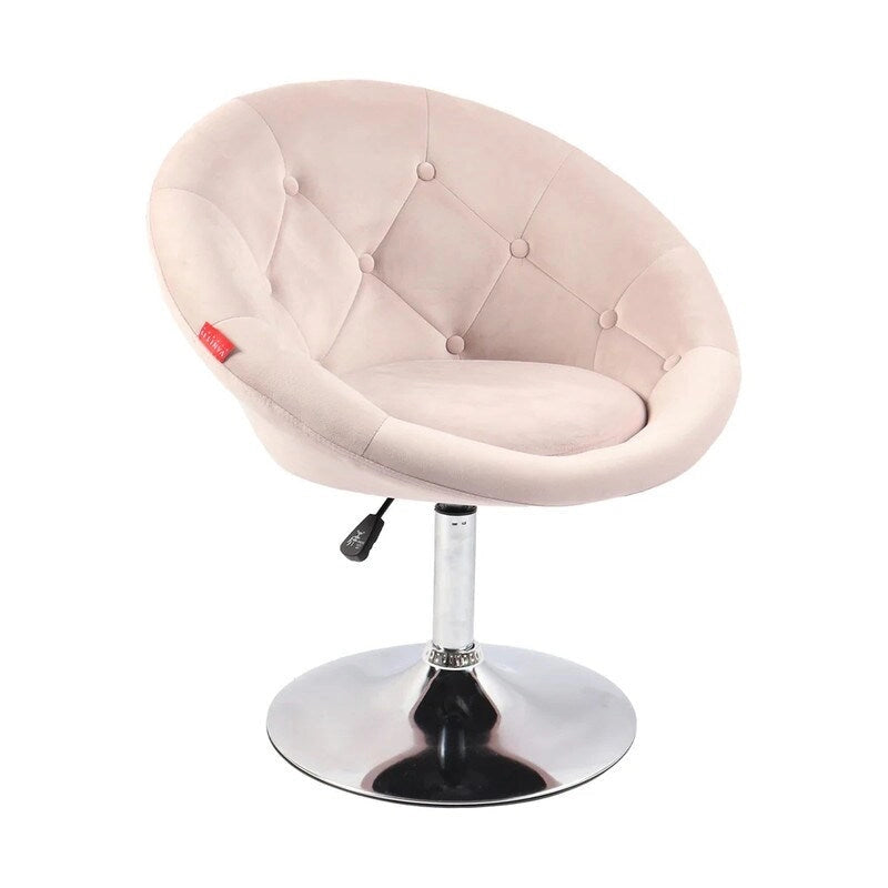 Fauteuil pivotant VANITII, chaise de coiffeuse, chaise de bureau moderne, hauteur réglable, rose/gris/blanc