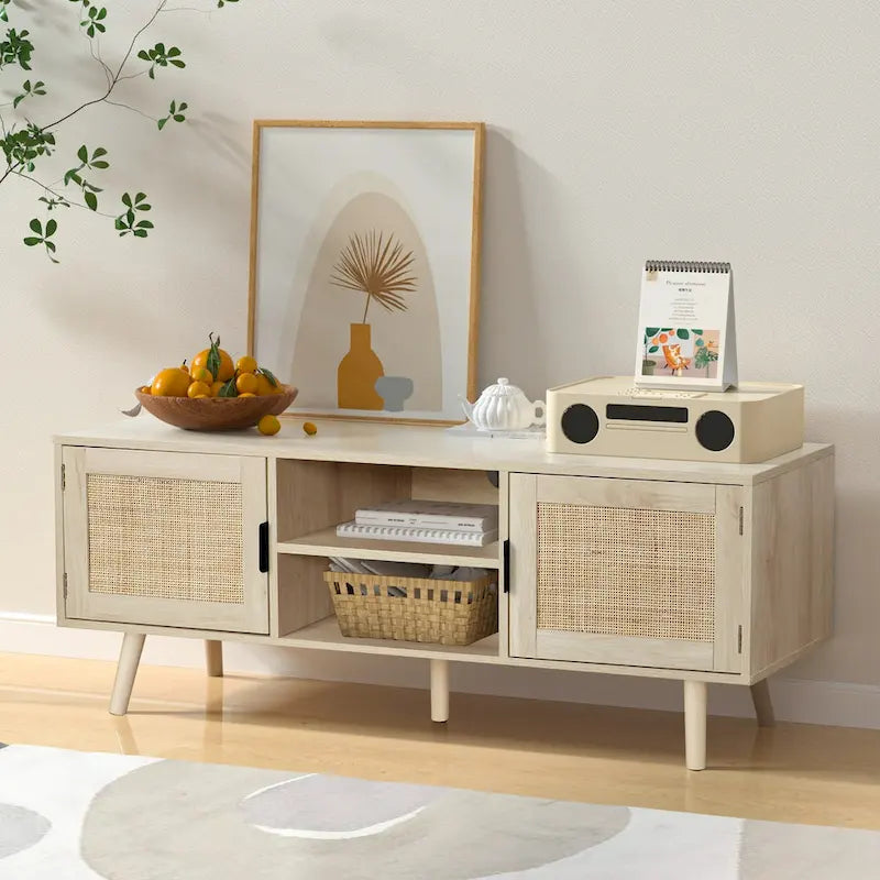 Meuble TV moderne Anmytek 47, console multimédia pour téléviseurs jusqu'à 65 pouces (119 cm) de largeur