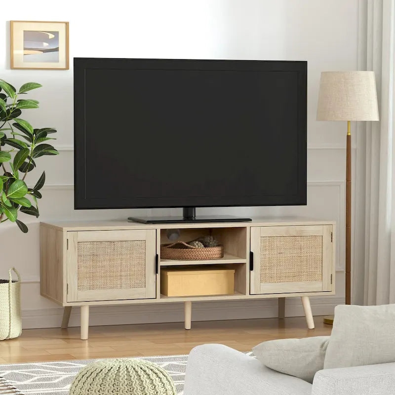 Meuble TV moderne Anmytek 47, console multimédia pour téléviseurs jusqu'à 65 pouces (119 cm) de largeur