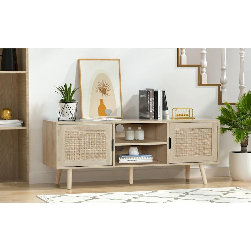 Meuble TV moderne Anmytek 47, console multimédia pour téléviseurs jusqu'à 65 pouces (119 cm) de largeur
