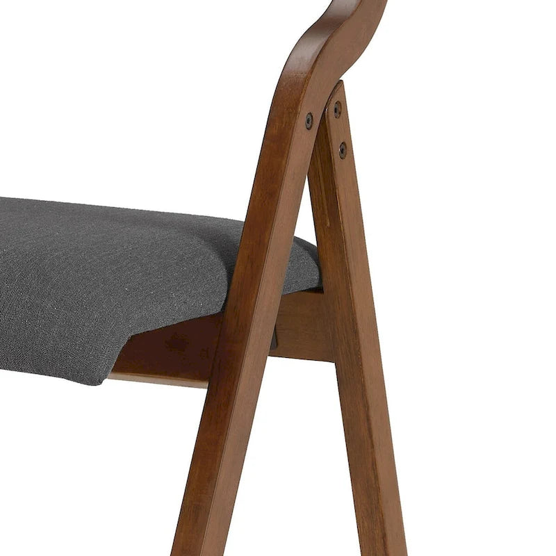 Lot de 2 chaises de salle à manger pliantes rembourrées en bois, peu encombrantes - Gain de place