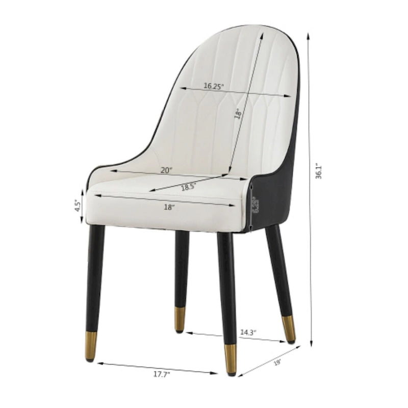 Ensemble table à manger contemporaine en marbre doré de 71 pouces avec 6 chaises