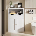 Meuble de rangement de salle de bain Futzca, armoire garde-manger autoportante avec 2 tiroirs