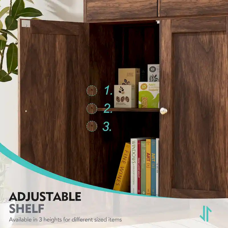 Meuble de rangement de salle de bain Futzca, armoire garde-manger autoportante avec 2 tiroirs