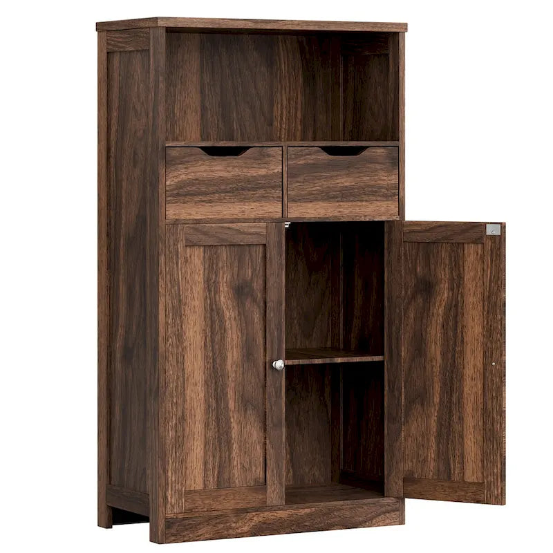 Meuble de rangement de salle de bain Futzca, armoire garde-manger autoportante avec 2 tiroirs