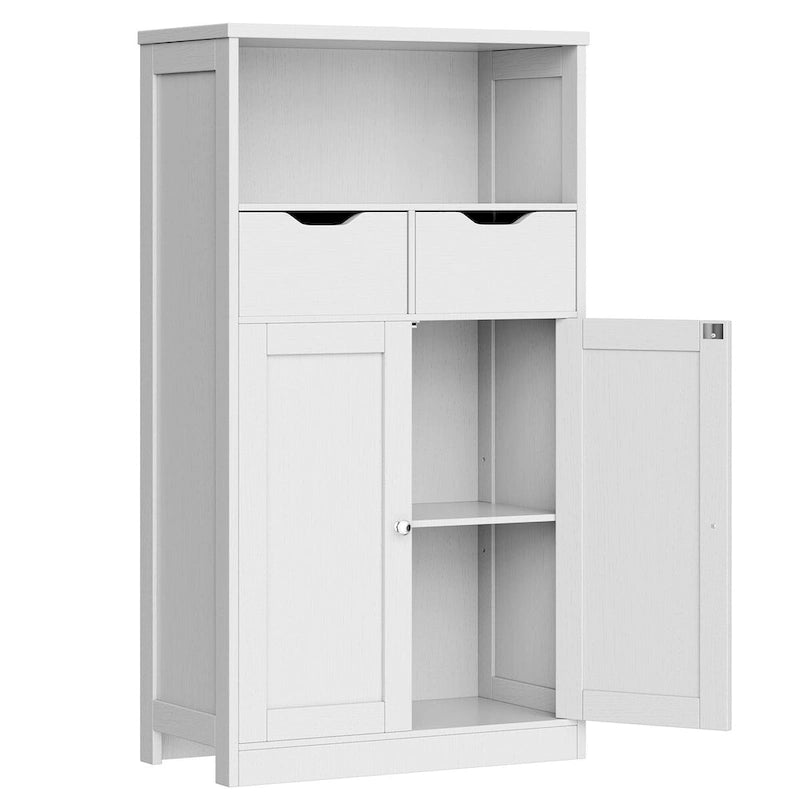 Meuble de rangement de salle de bain Futzca, armoire garde-manger autoportante avec 2 tiroirs