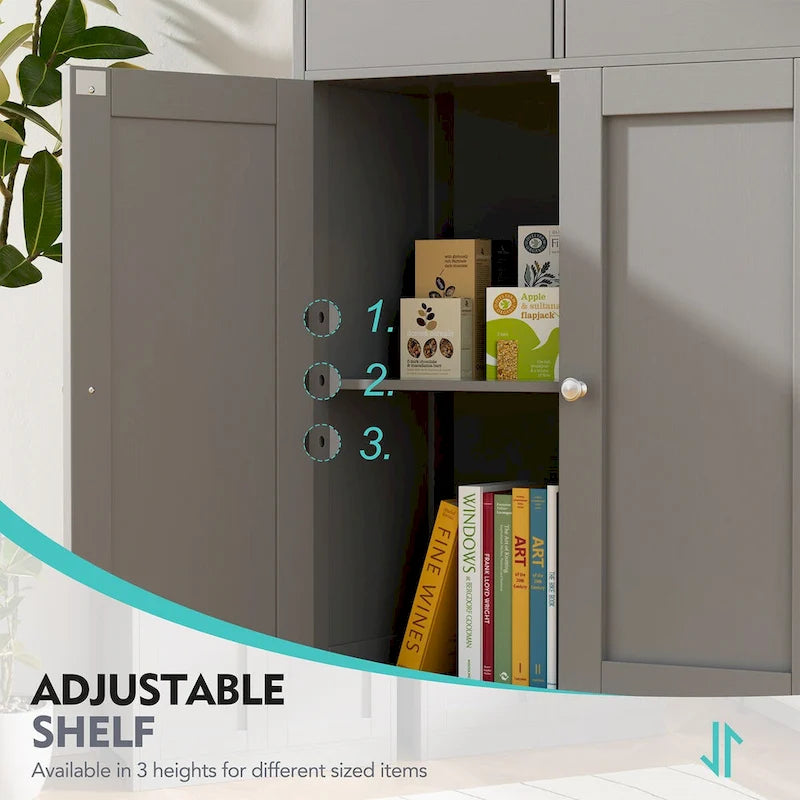 Meuble de rangement de salle de bain Futzca, armoire garde-manger autoportante avec 2 tiroirs