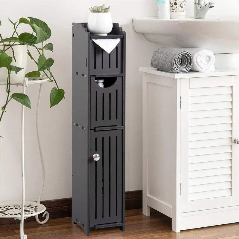 Meuble de rangement pour salle de bain, petit format, idéal pour les petites salles de bain - 17 cm (P) x 13 cm (L) x 76 cm (H)