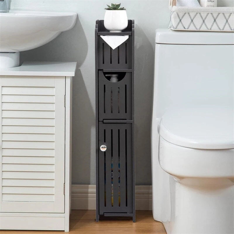 Meuble de rangement pour salle de bain, petit format, idéal pour les petites salles de bain - 17 cm (P) x 13 cm (L) x 76 cm (H)