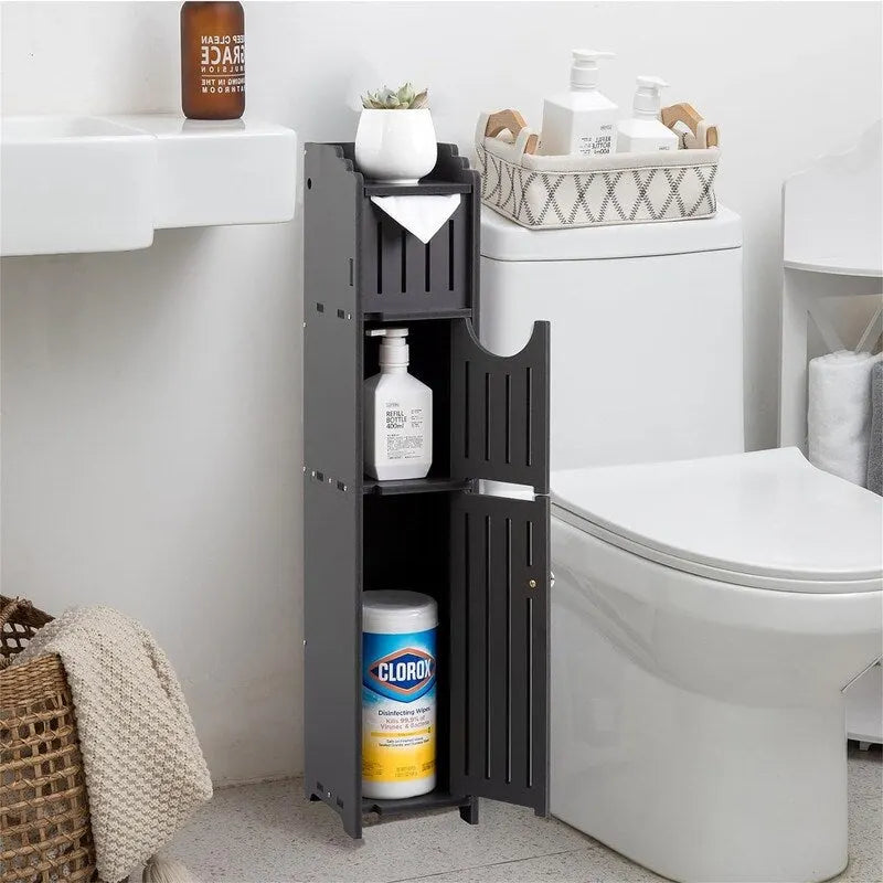 Meuble de rangement pour salle de bain, petit format, idéal pour les petites salles de bain - 17 cm (P) x 13 cm (L) x 76 cm (H)